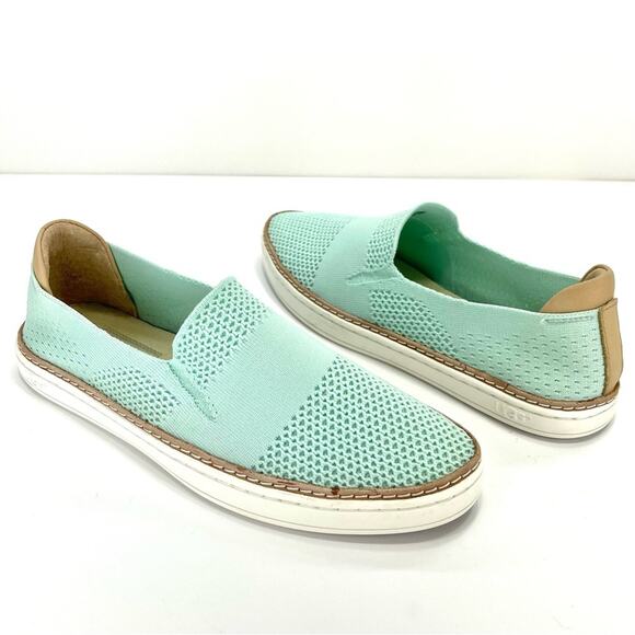 Ugg Sammy Slip-On Sneaker Size 7.5 Mint Green Knit Lightweight Breathable Women - Picture 1 of 16